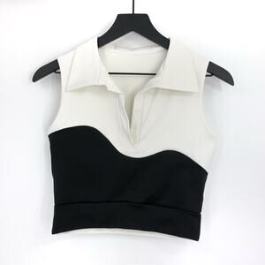 NWT PORT DE BRAS Gio Wave Top Chantilly/Black M